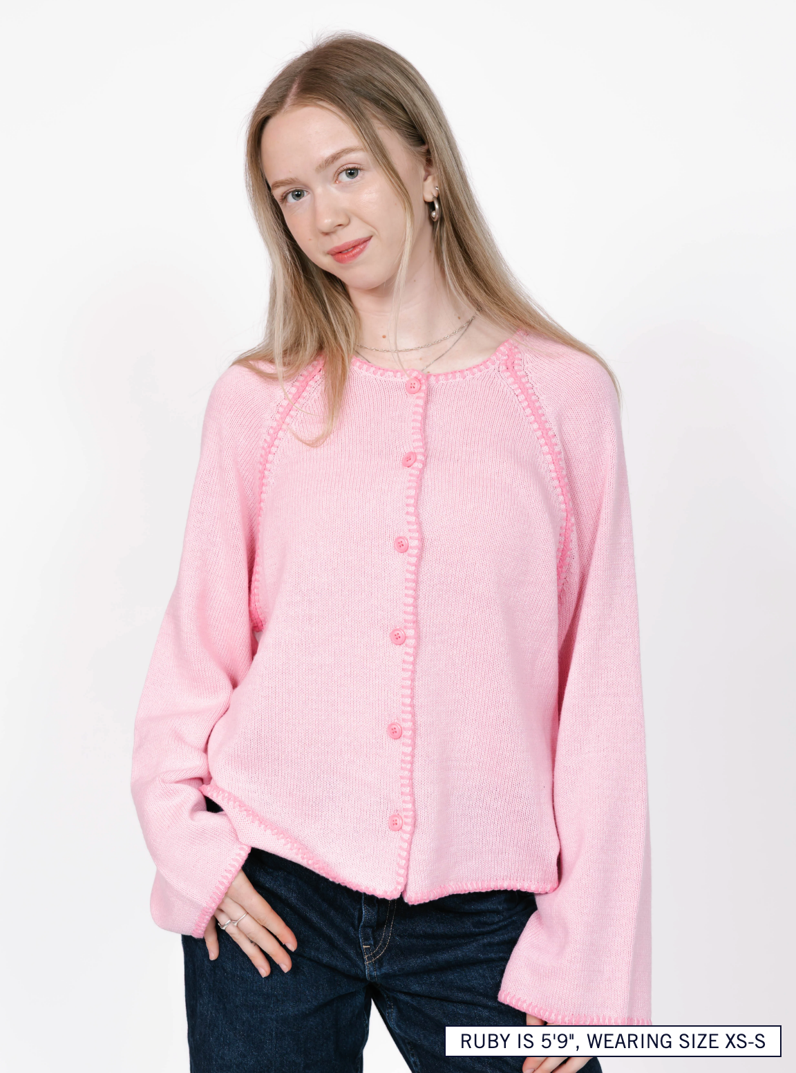 Rhea Cardigan ~ Pink Combo