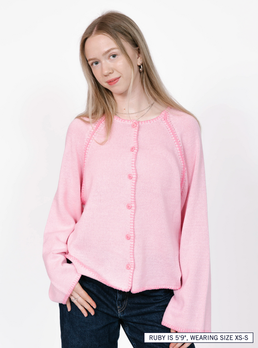 Rhea Cardigan ~ Pink Combo