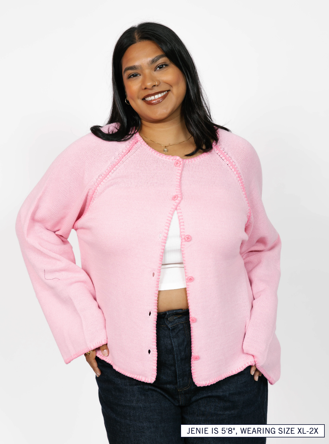 Rhea Cardigan ~ Pink Combo
