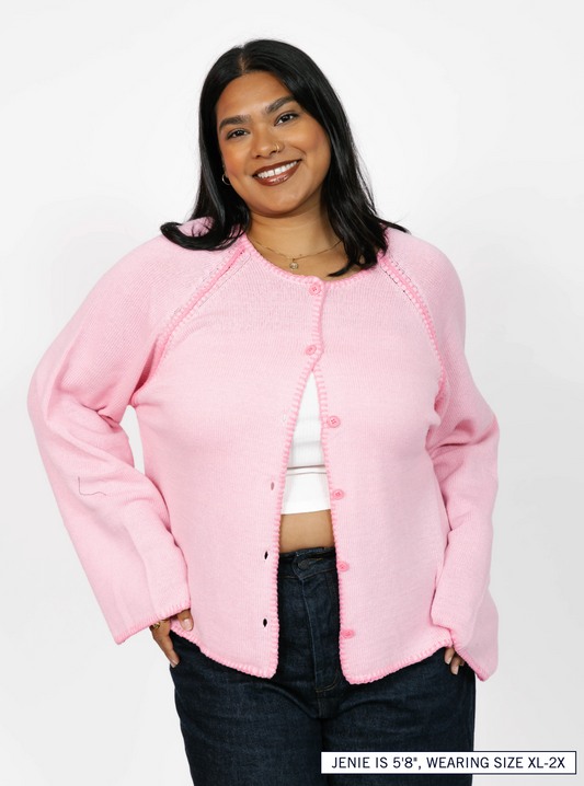 Rhea Cardigan ~ Pink Combo