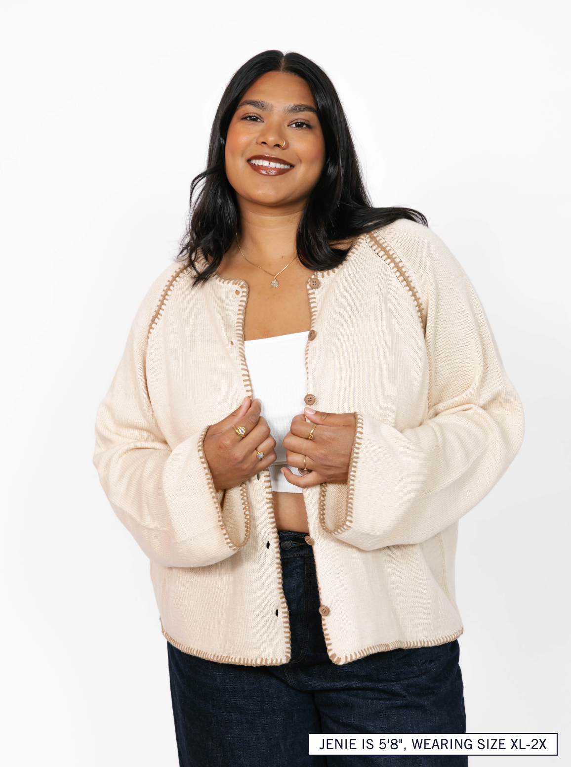 Rhea Cardigan ~ Oatmeal Combo