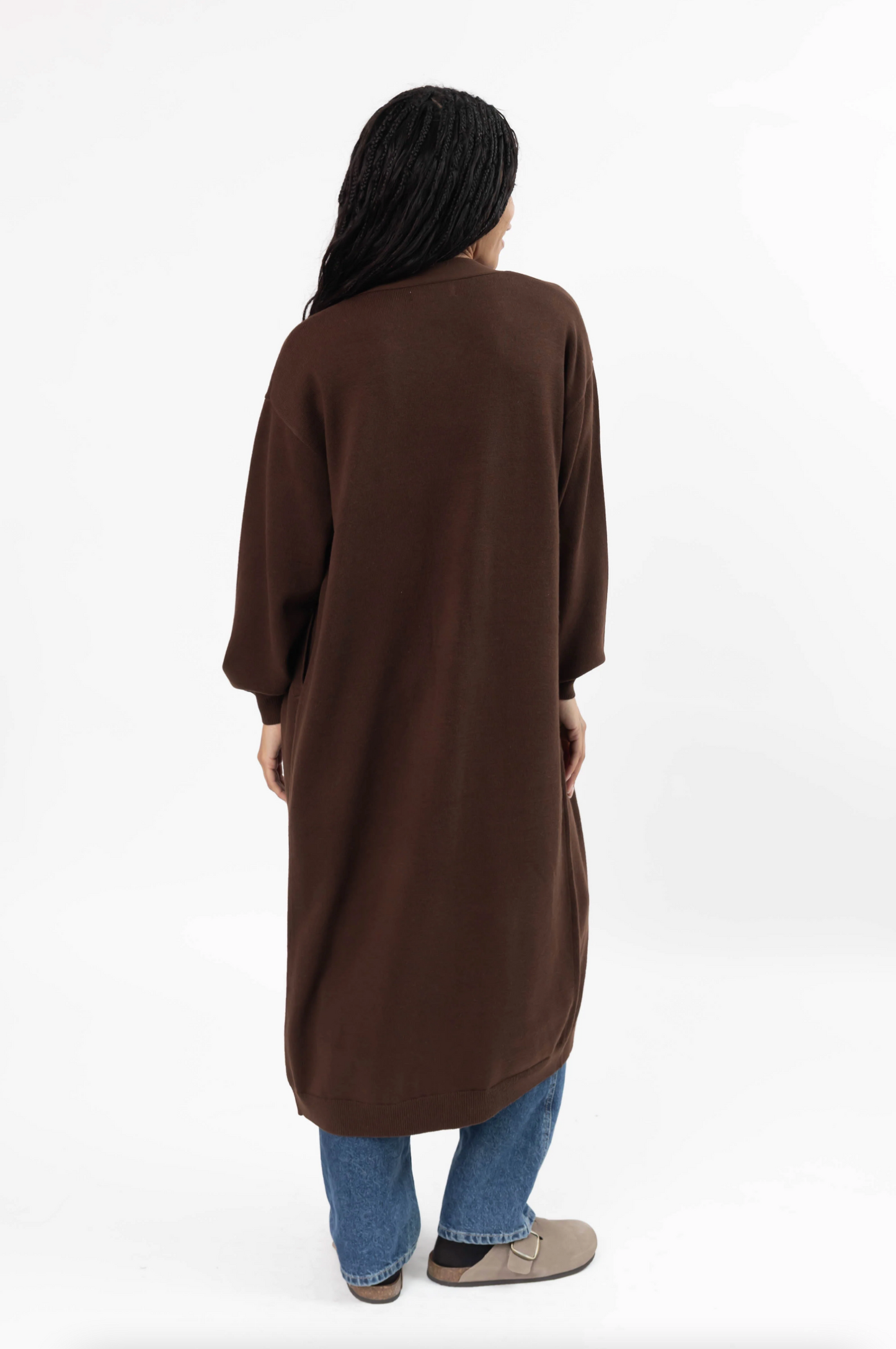 Dana Long Cardigan ~ Dark Chocolate