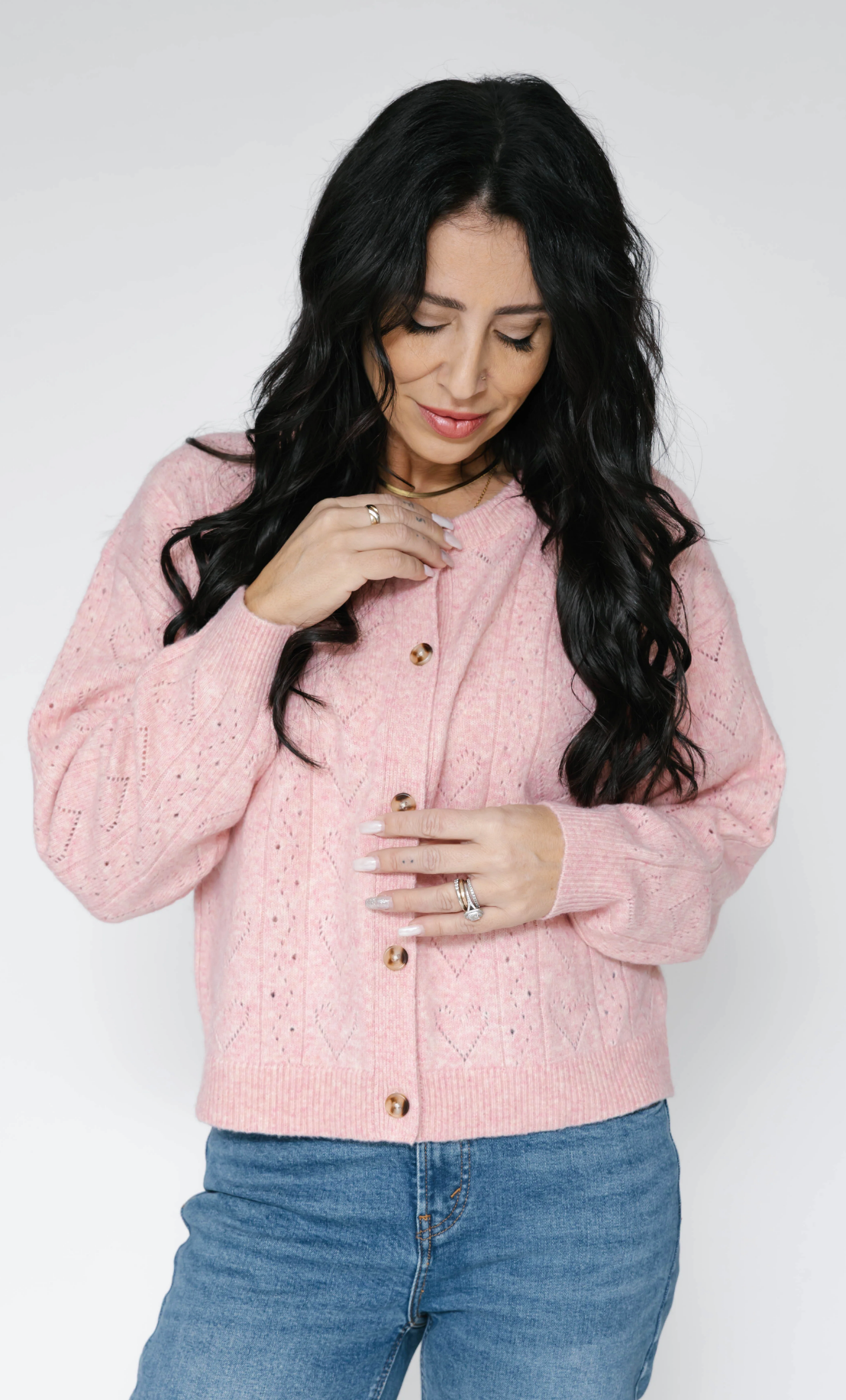 Crush On You Cardigan in Soft Pink