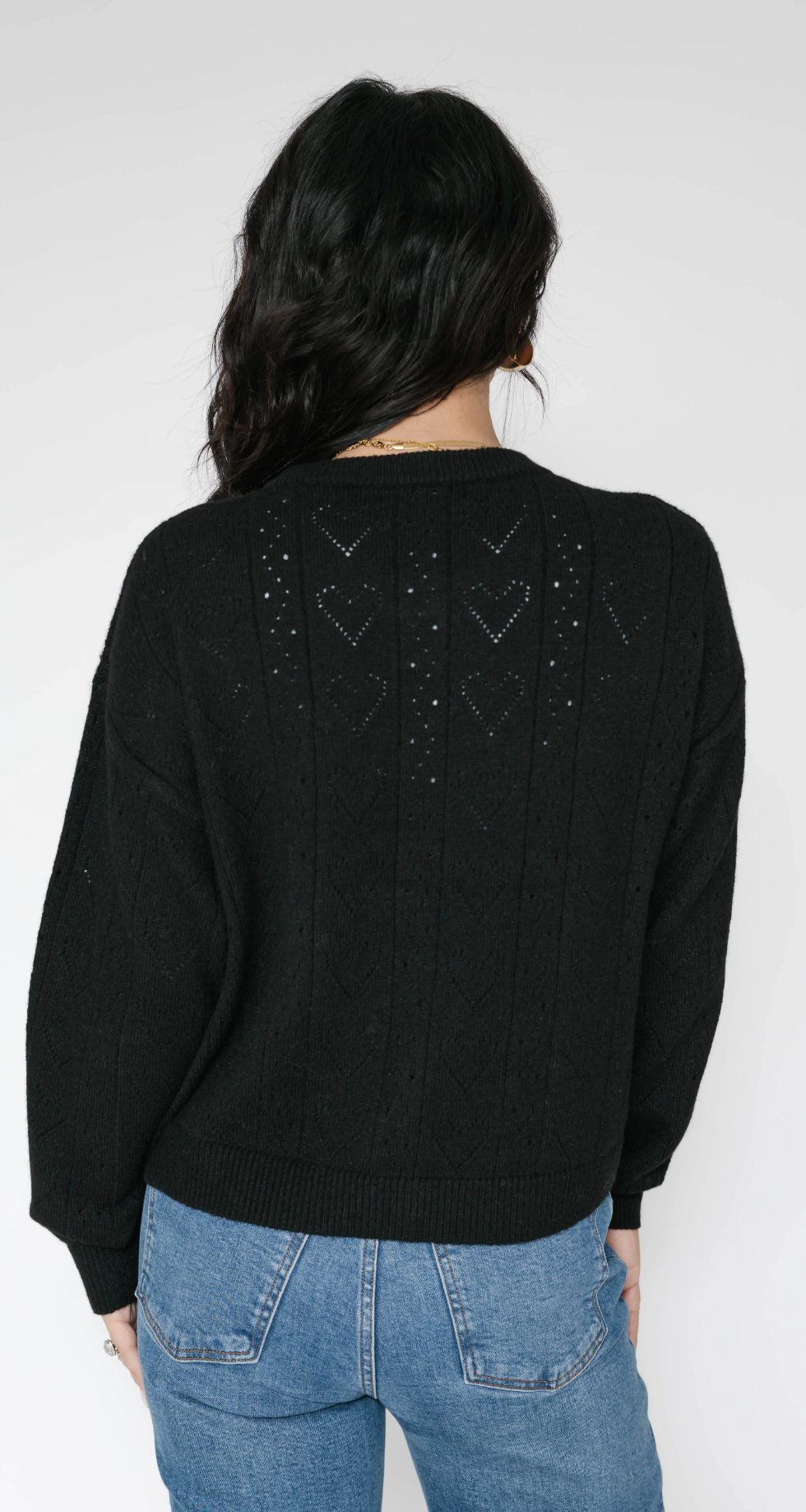 Crush On You Cardigan in Midnight Black