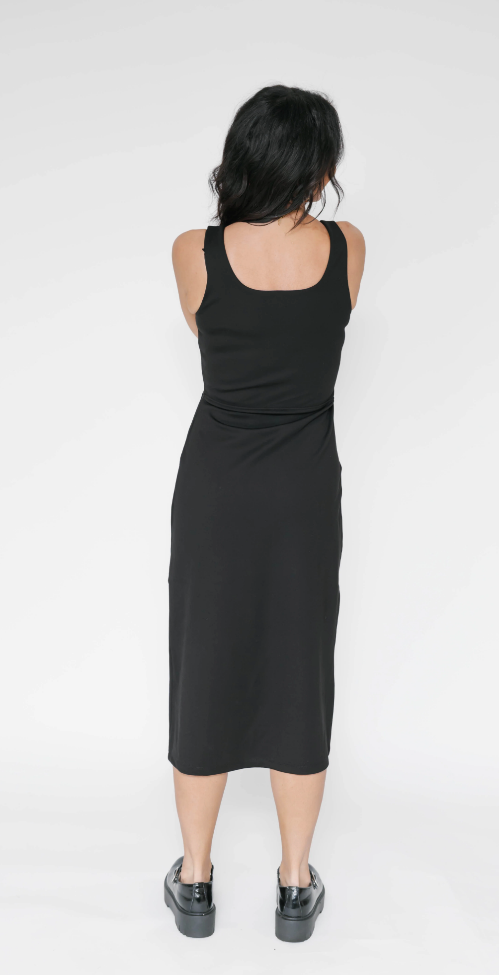 Microscuba Midi Dress ~ Black