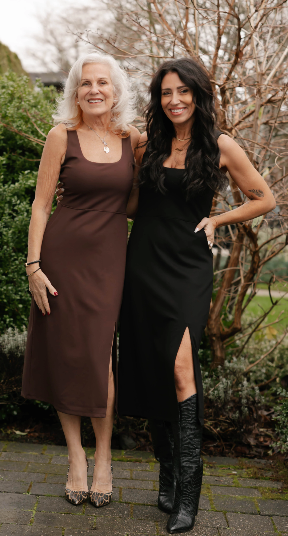 Microscuba Midi Dress ~ Espresso