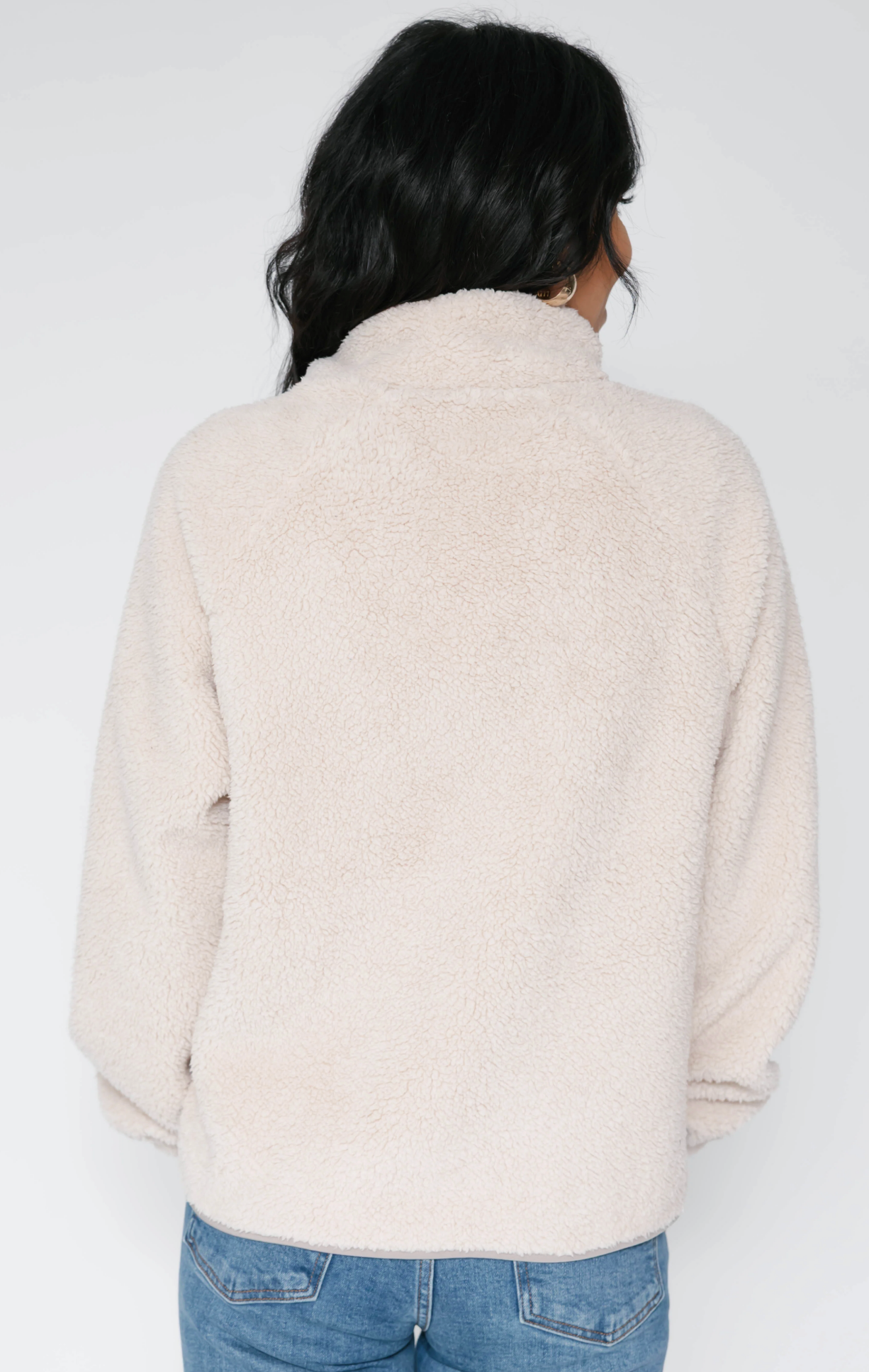 Teddy Zip Up Jacket ~ Taupe