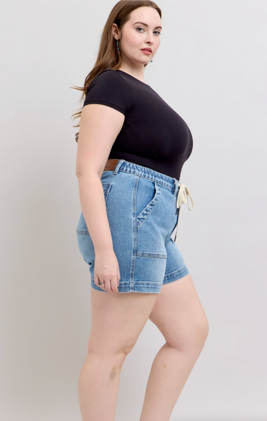 Vintage Wash Jogger Shorts { Reg & Curve }