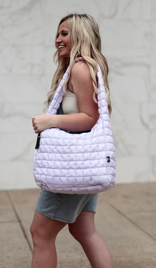 On Cloud Nine Quilted Puffer Tote Bag