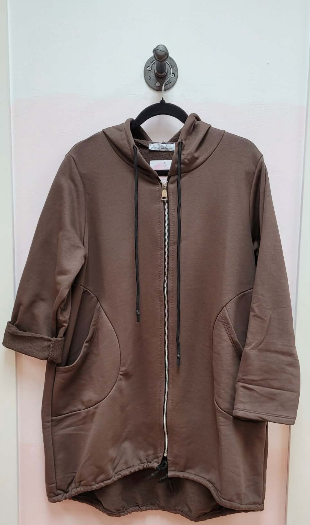 Zip Up Hooded Sweatshirt ~ Brown