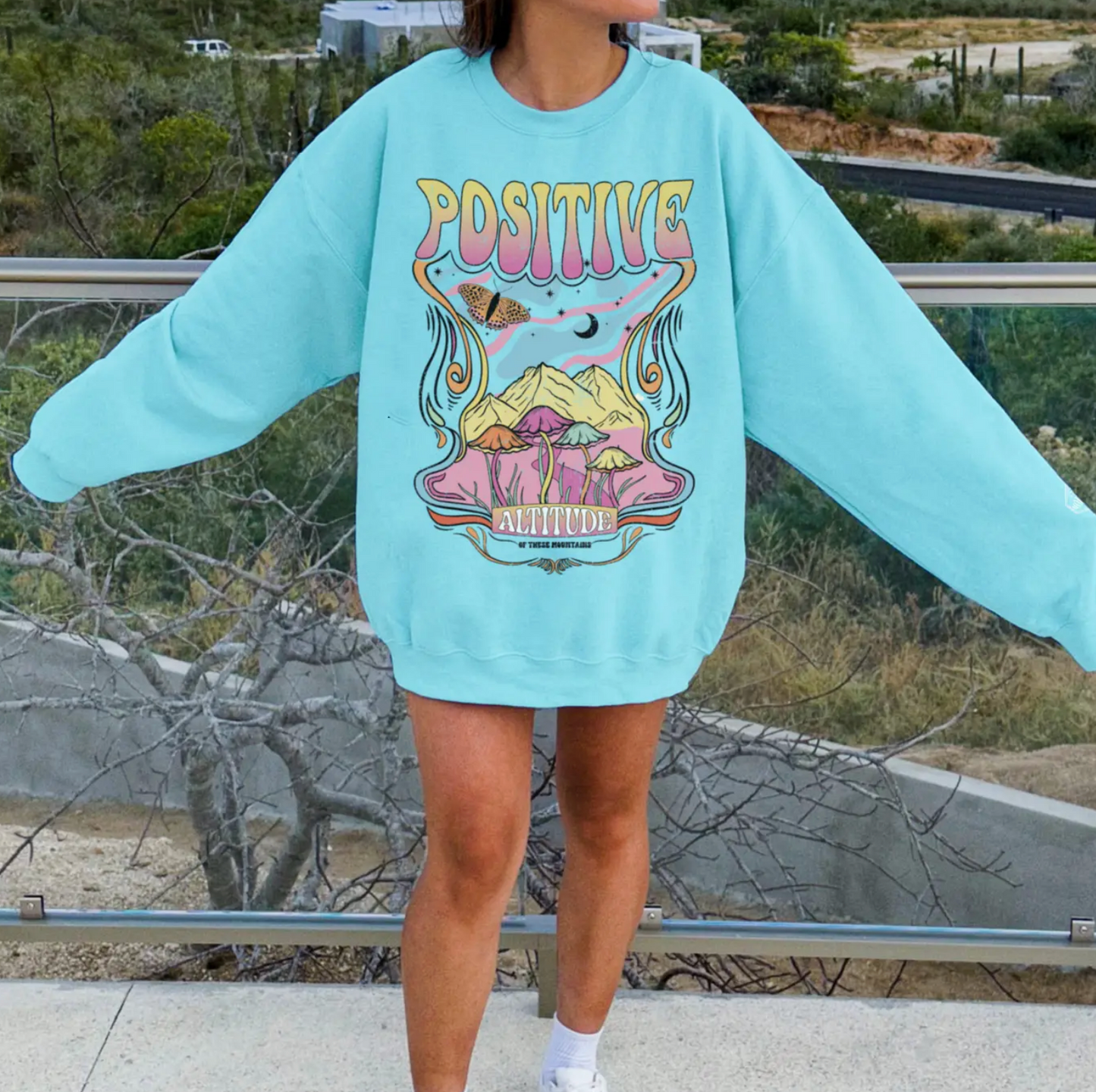 Positive Attitude Crew Neck Sweatshirt