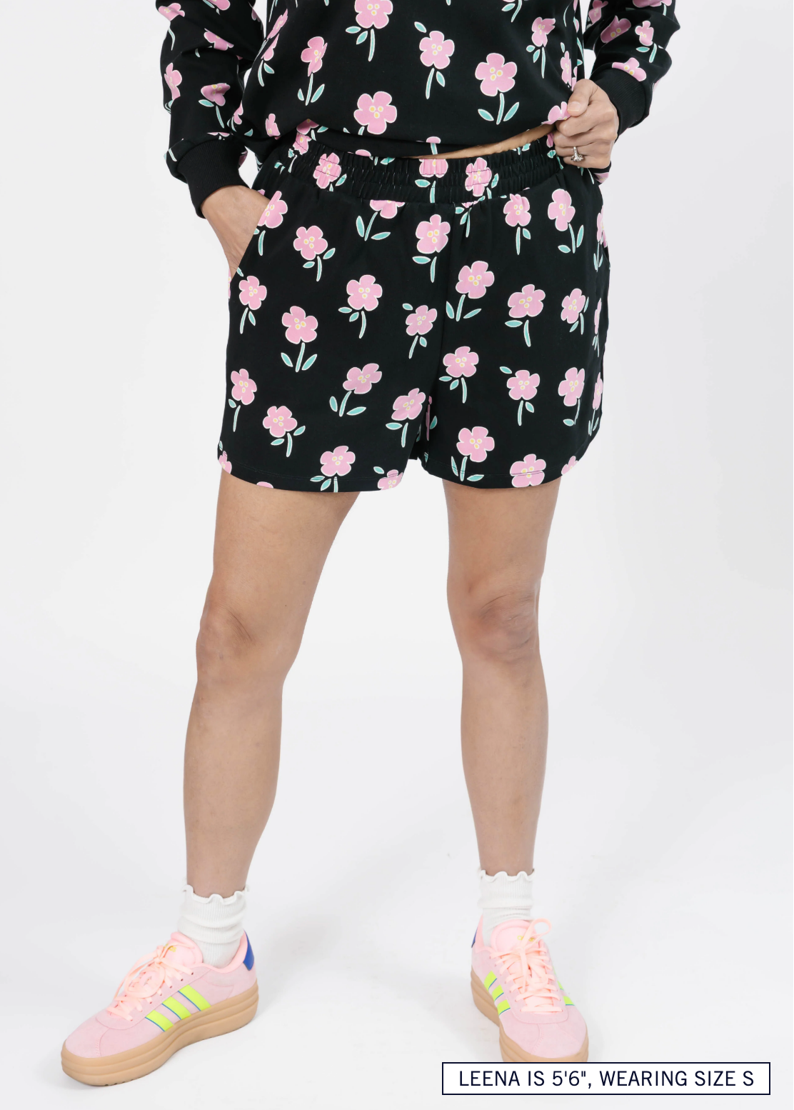 Fresh Floral Hangout Short ~ Black Floral