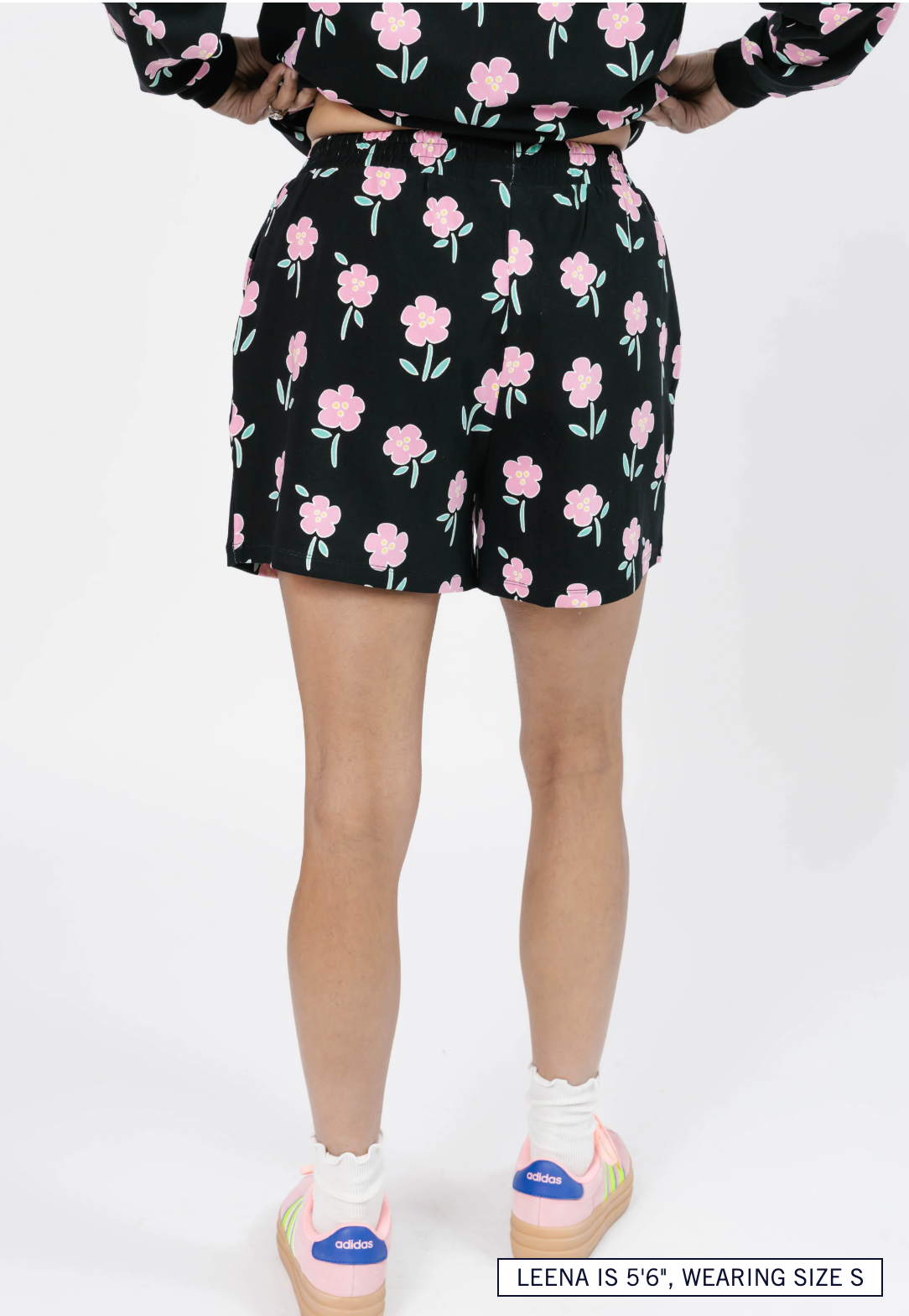 Fresh Floral Hangout Short ~ Black Floral