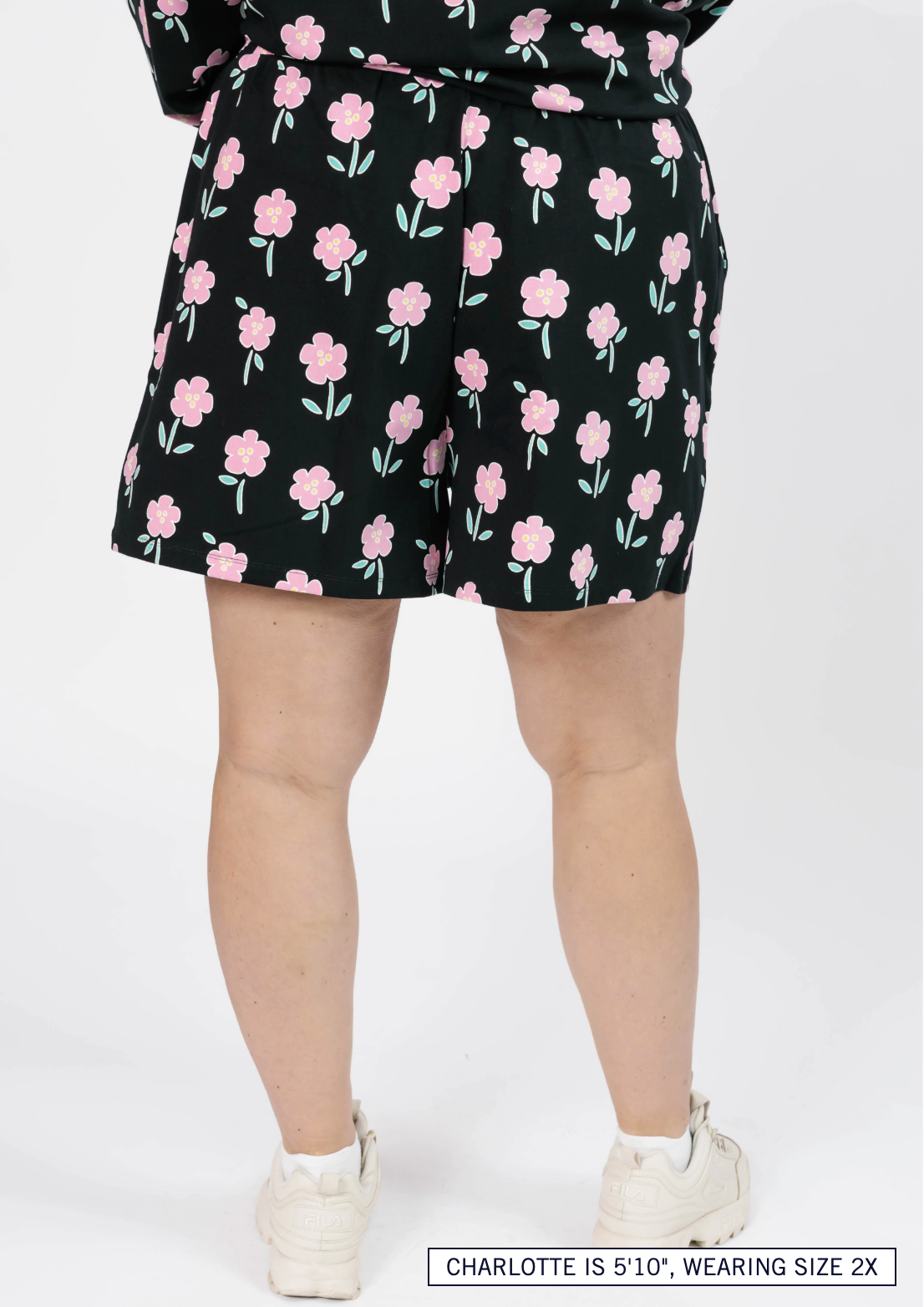 Fresh Floral Hangout Short ~ Black Floral
