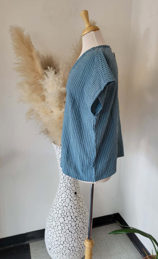 Mel Top ~ Tide Blue
