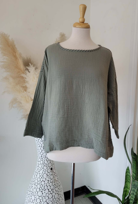Lara Pullover ~ Sea Grass