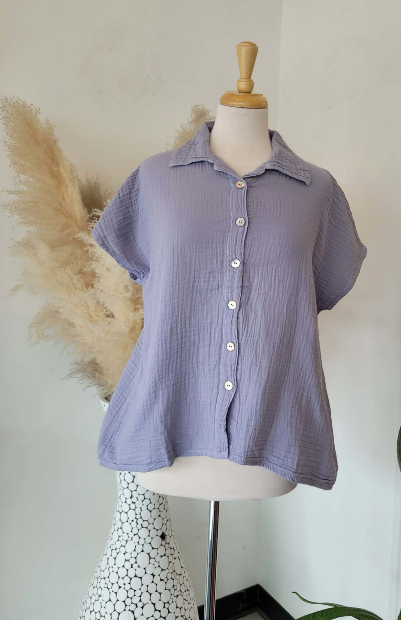 Bobbie Top ~ Washed Lavender