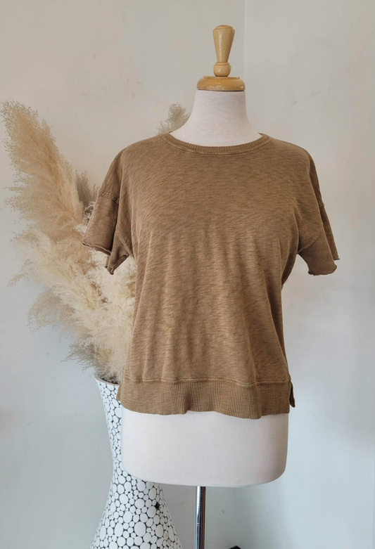 Drew Drop Tee - Pale Gold