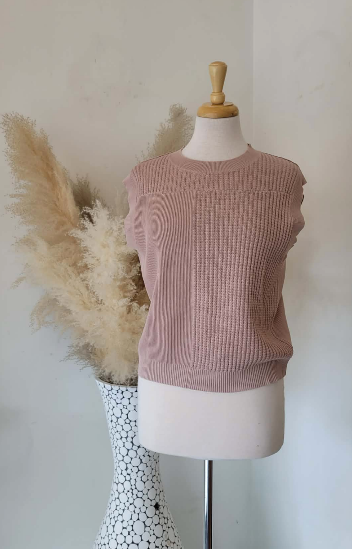 Sweater Seamed Vest ~ 2 Colours