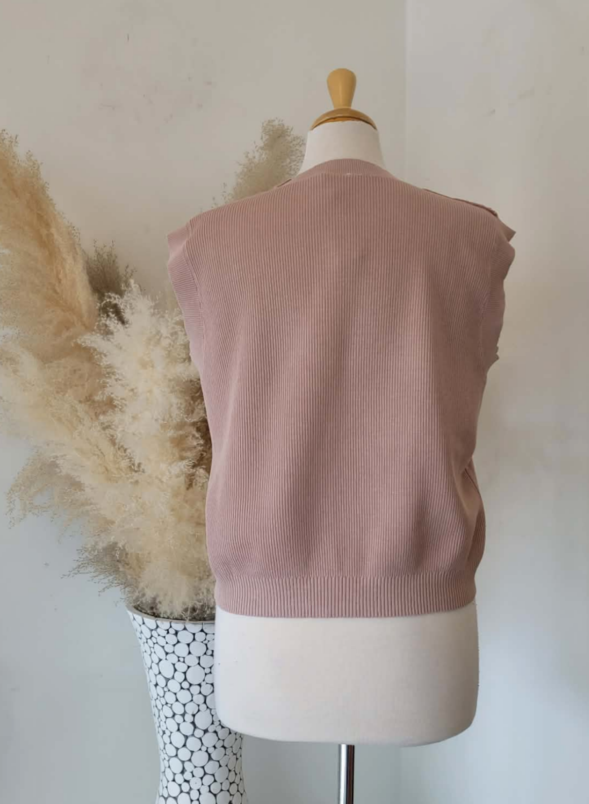 Sweater Seamed Vest ~ 2 Colours