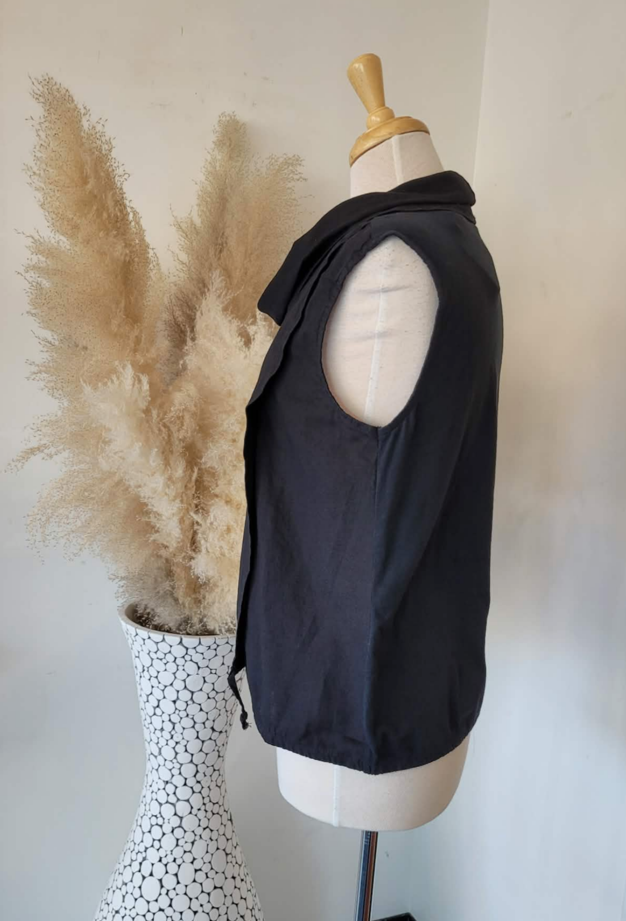 Gemma Knit Woven Combo Sleeveless Top