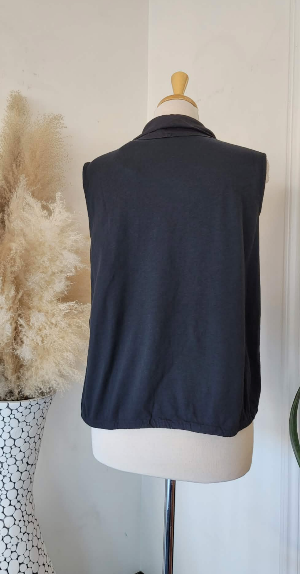 Gemma Knit Woven Combo Sleeveless Top