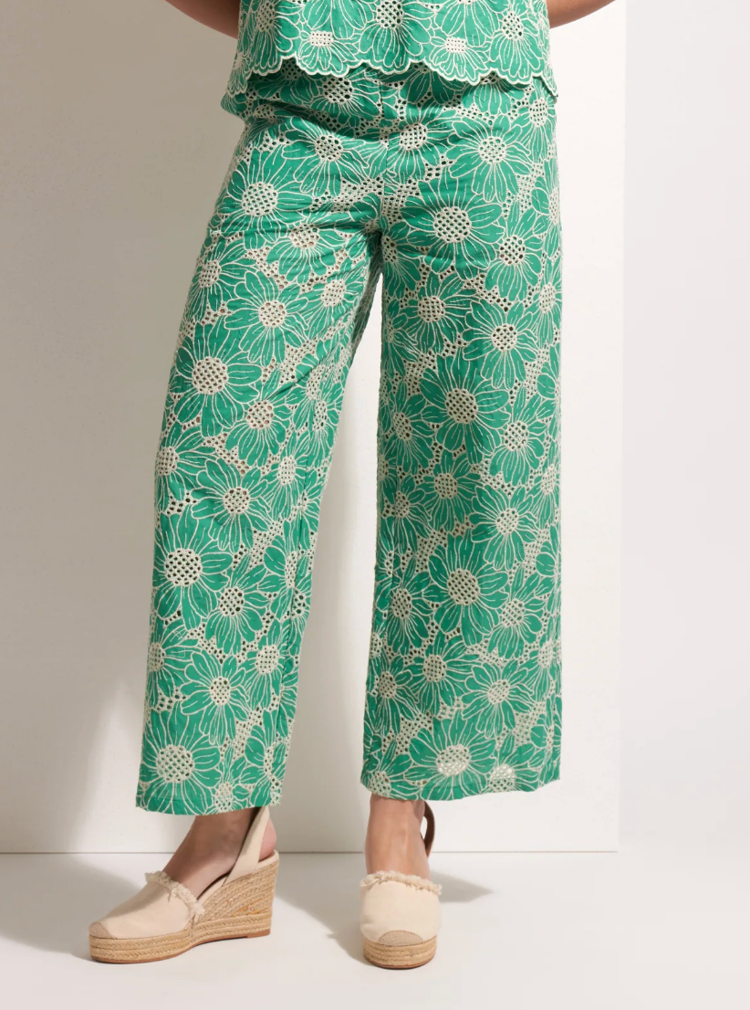 Juicy Details Pant ~ Green Flower