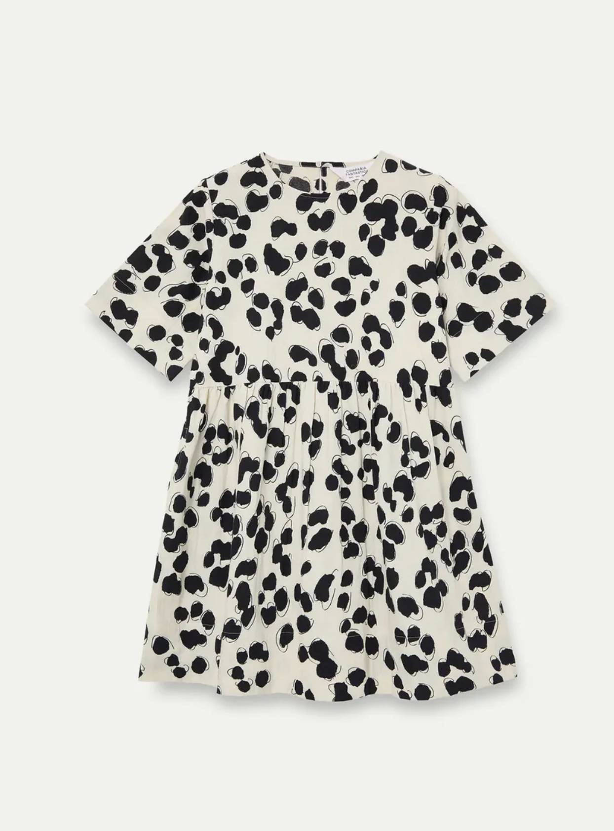 Short Dalmatian Print Dress