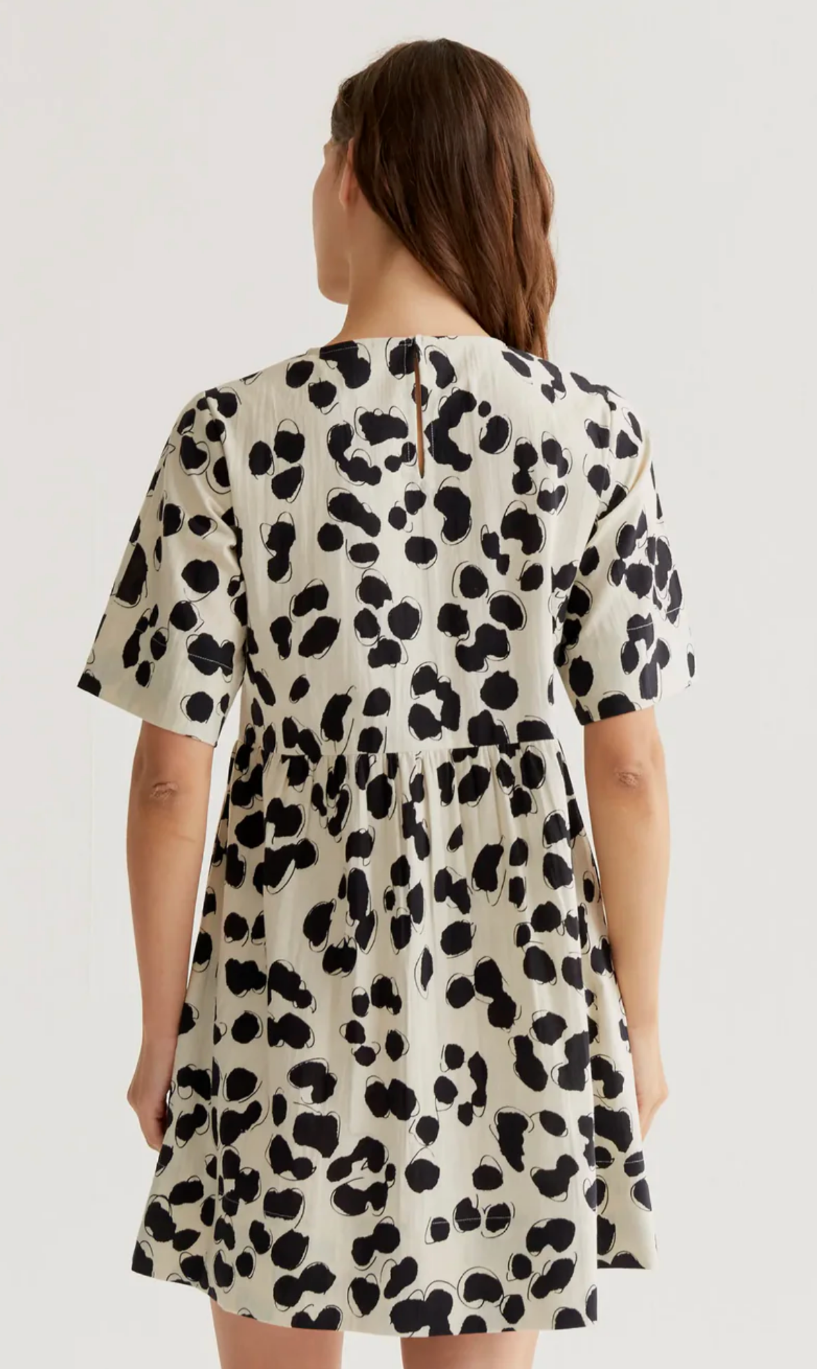 Short Dalmatian Print Dress