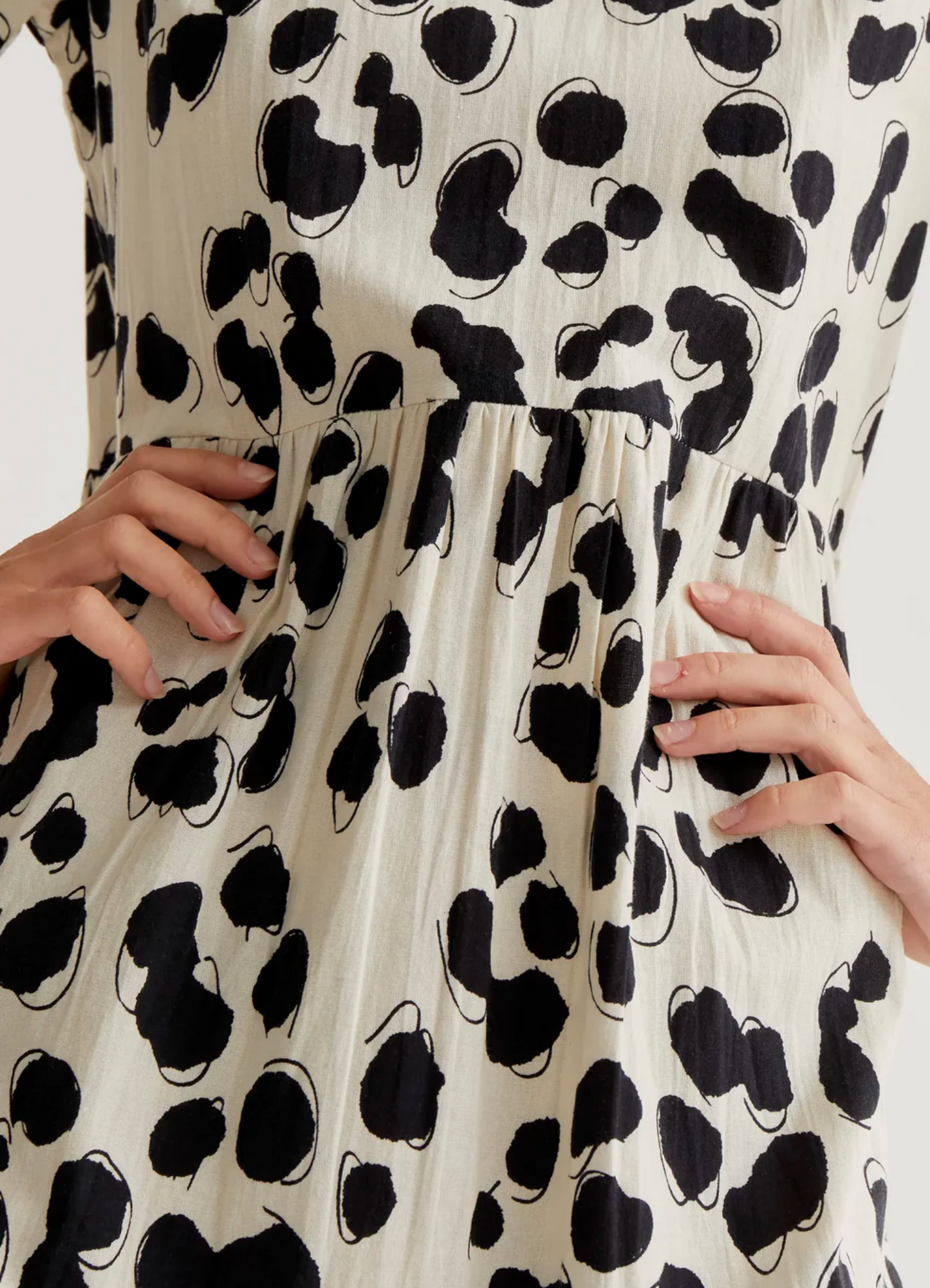 Short Dalmatian Print Dress