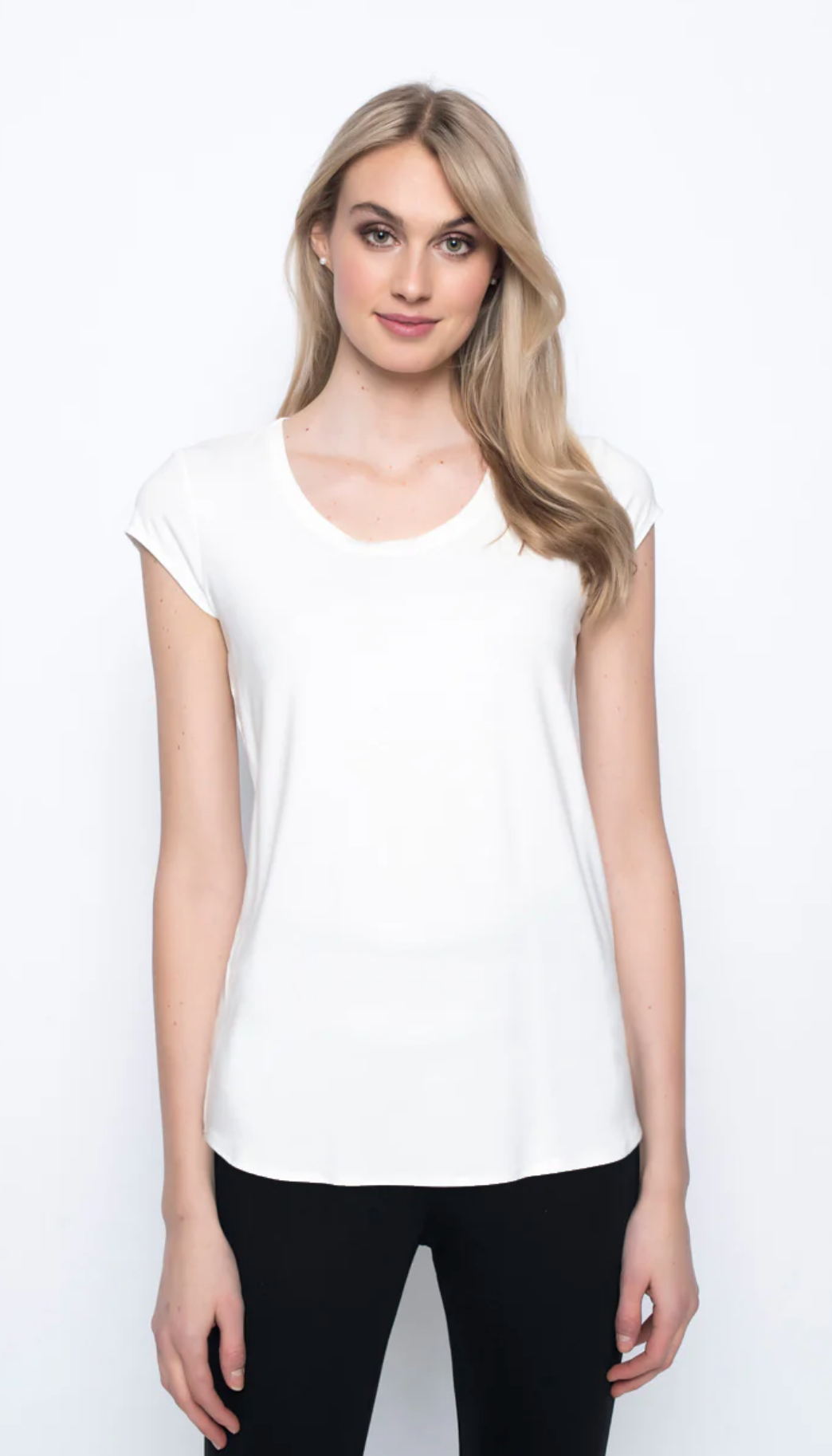 Scoop Neck Short Sleeved Top ~ 2 Colours