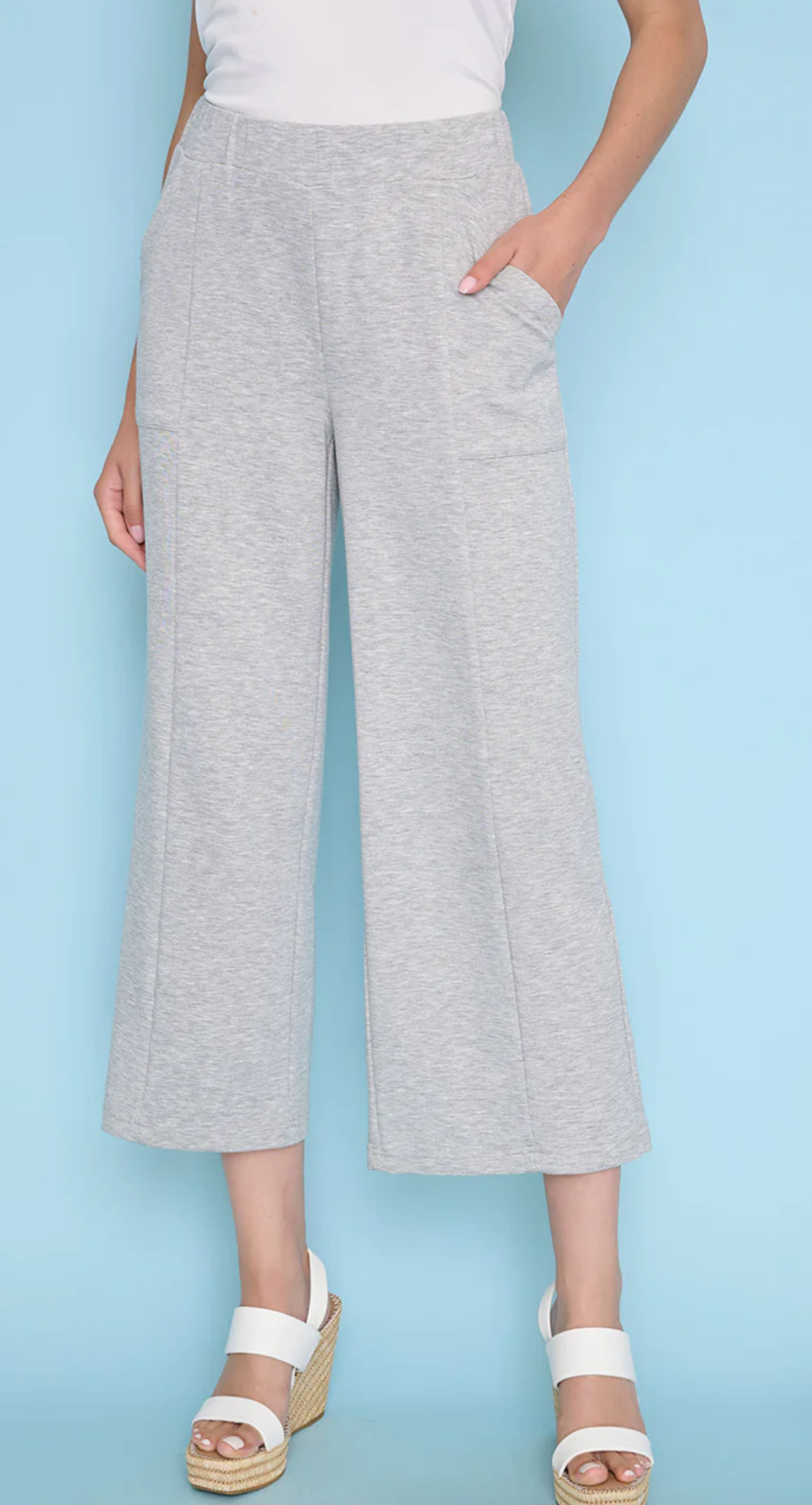 Wide Leg Scuba Crops ~ 2 Colours