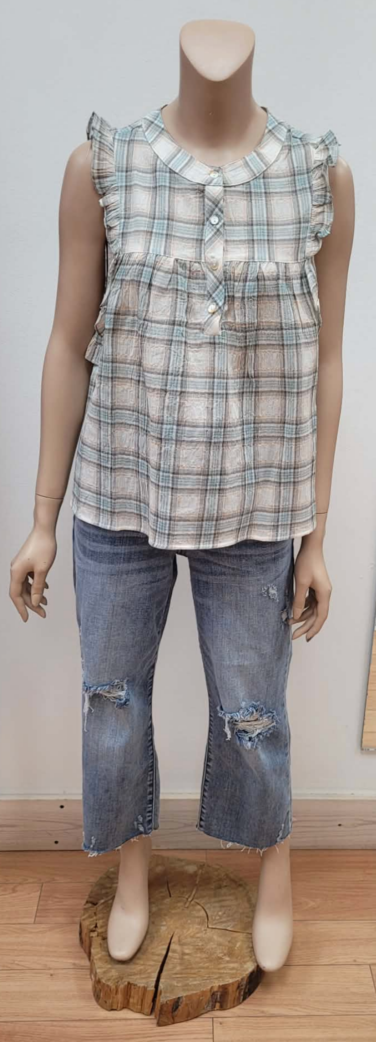 Babydoll Ruffle Sleeve Tank
