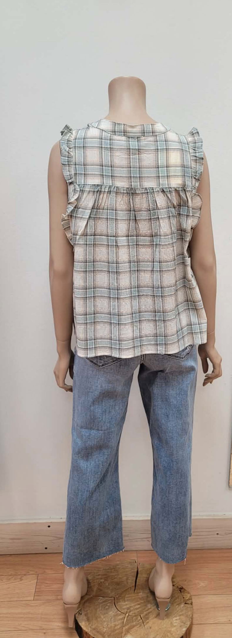 Babydoll Ruffle Sleeve Tank