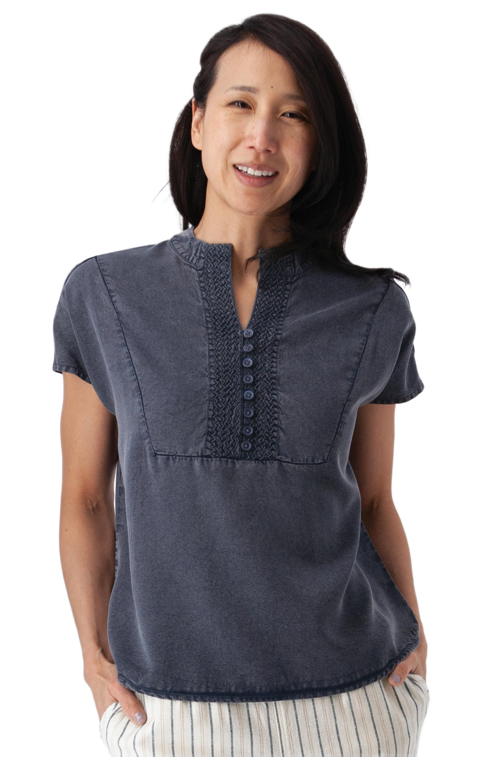 Margot Mandarin Collar Top