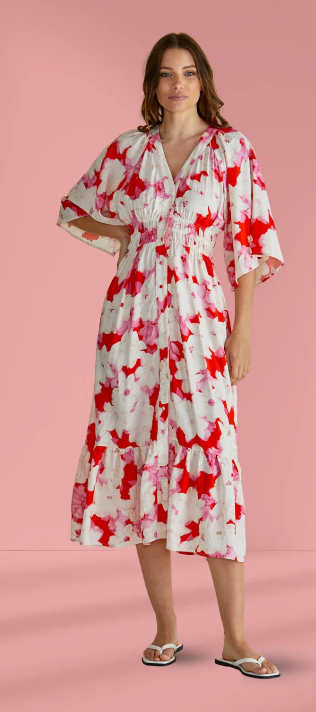 Moxie Dress ~ Red Floral
