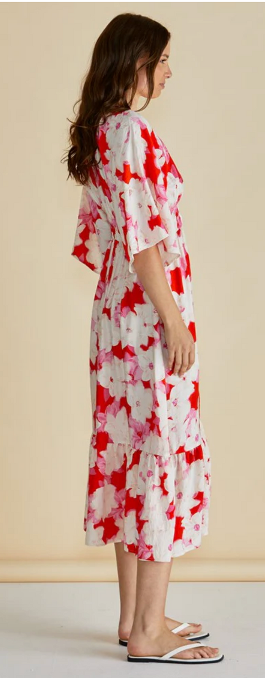 Moxie Dress ~ Red Floral