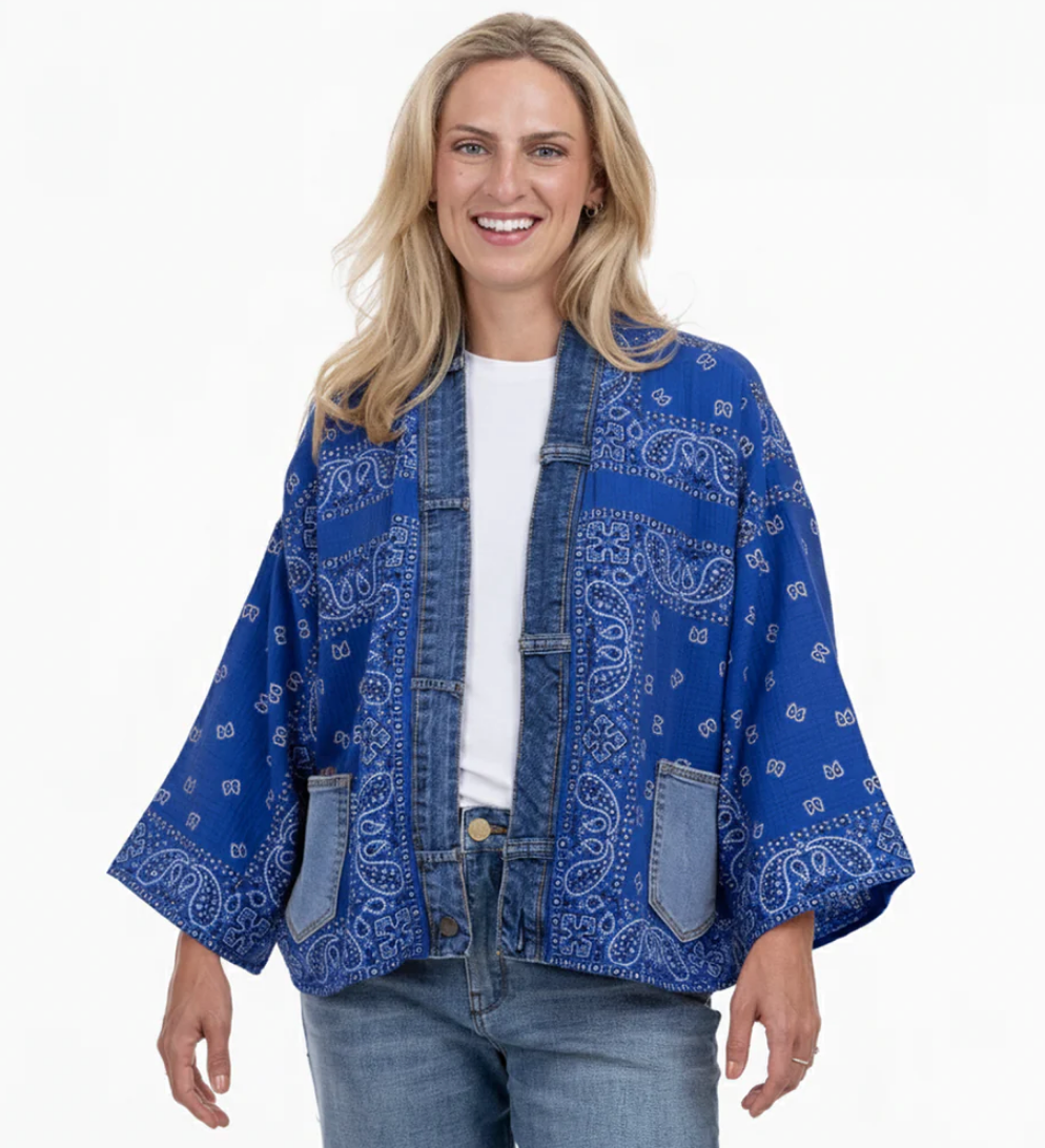 Bandana Short Kimono ~4 Colours