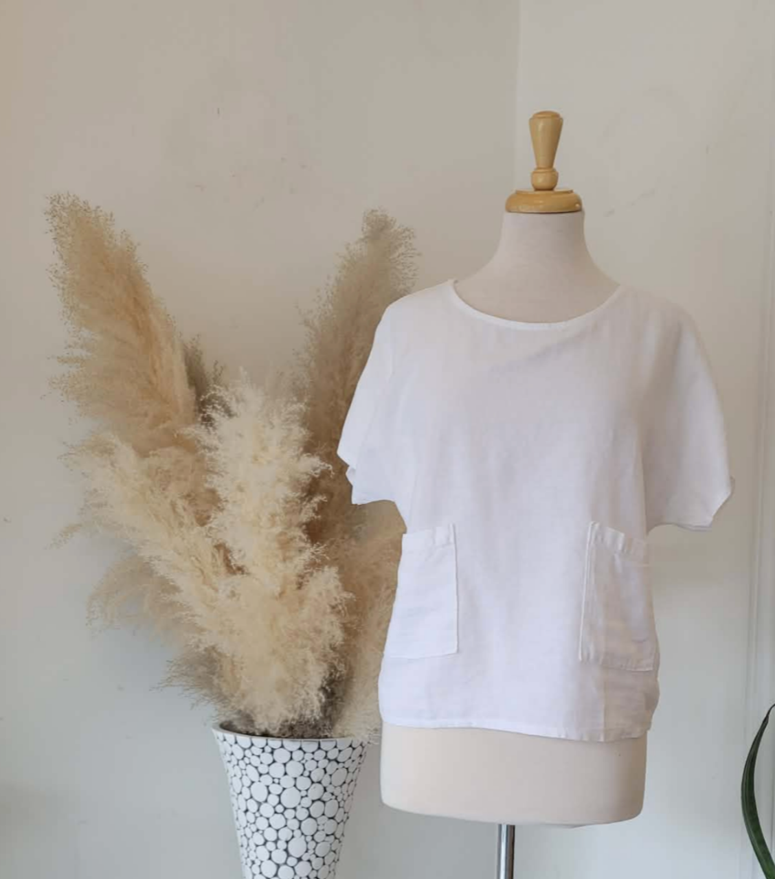 Lana Woven Top ~ White