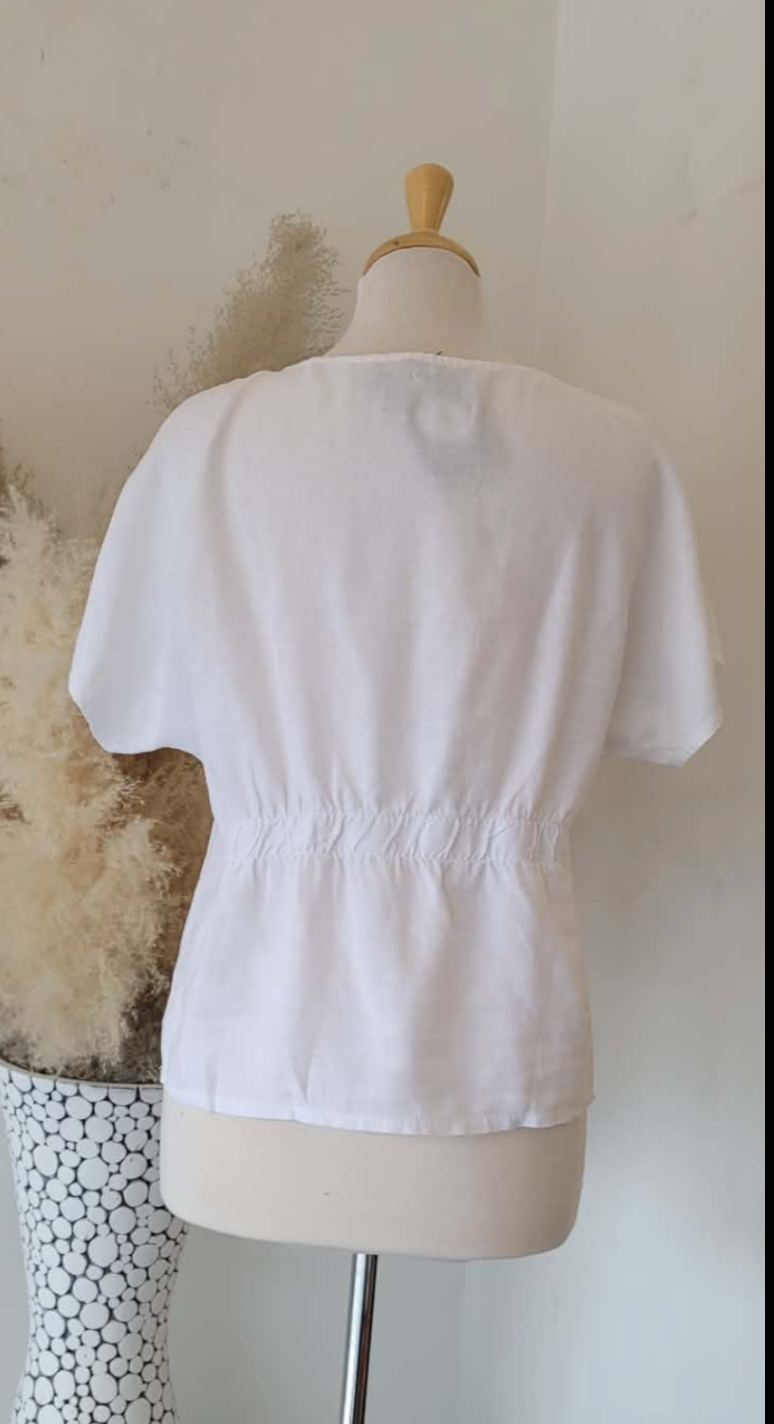 Lana Woven Top ~ White