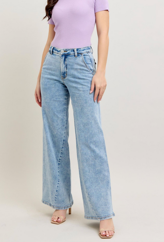 Esme Retro Wide Stone Wash { Reg & Curve }