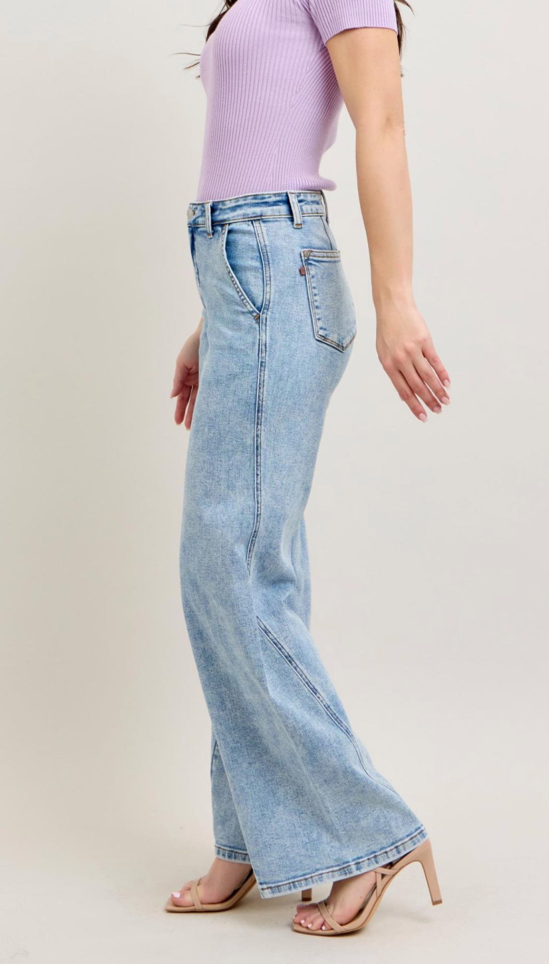 Esme Retro Wide Stone Wash { Reg & Curve }