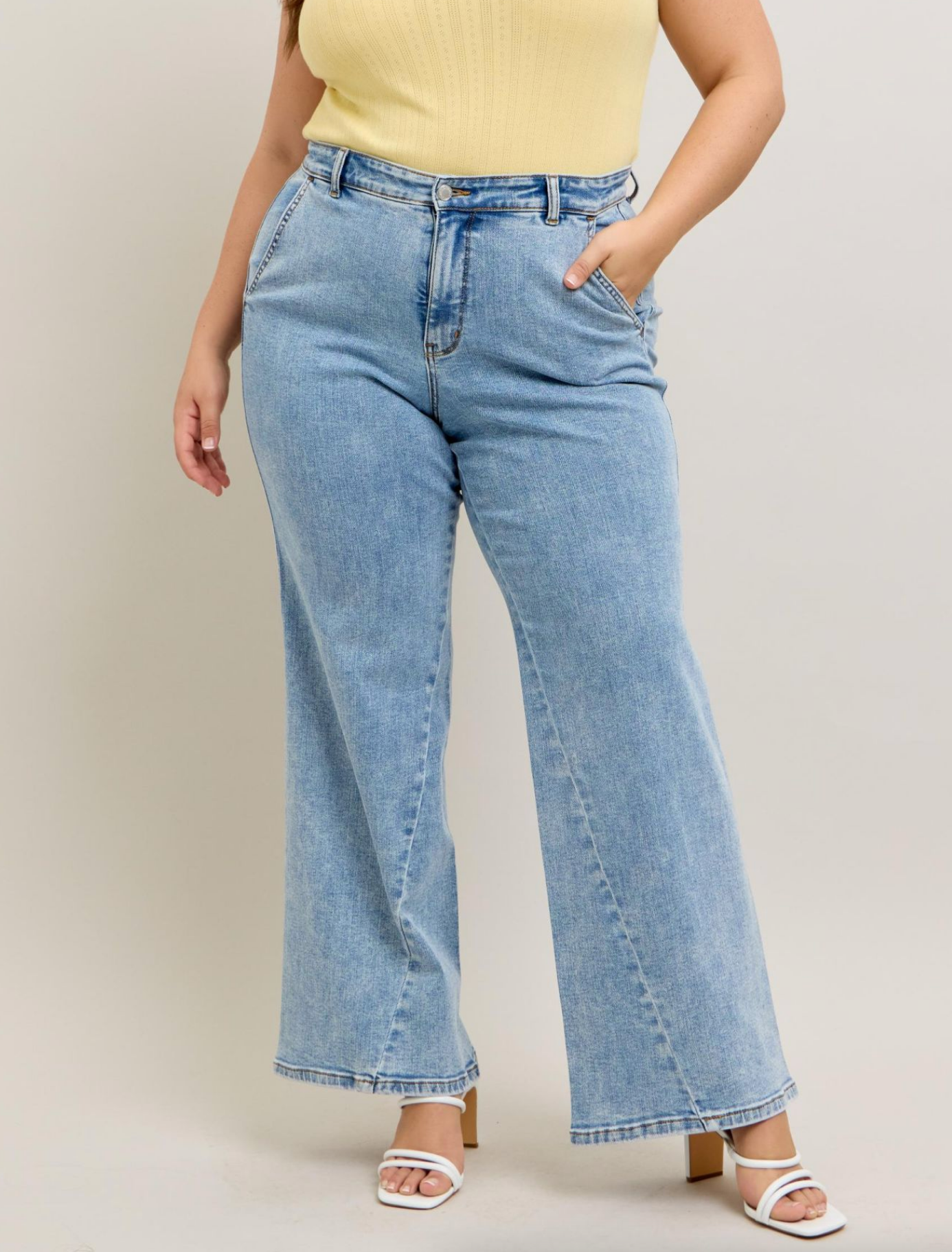 Esme Retro Wide Stone Wash { Reg & Curve }