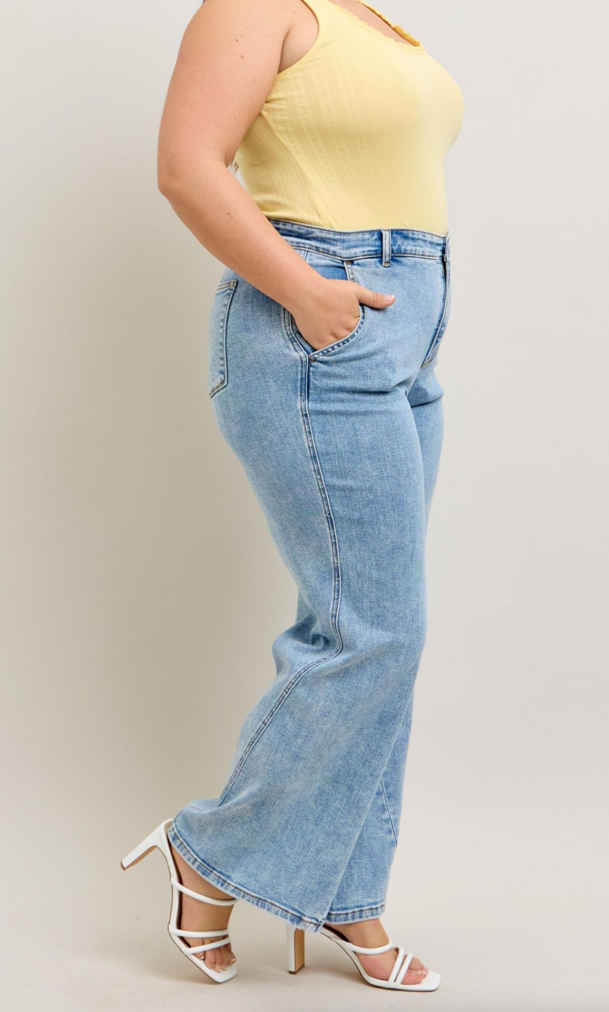 Esme Retro Wide Stone Wash { Reg & Curve }