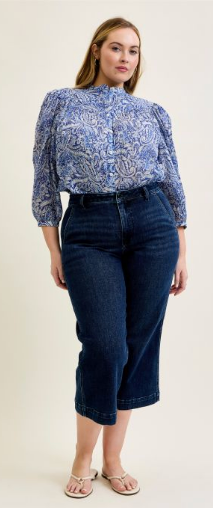 Becky Ankle Wide Trouser { Reg & Curve }