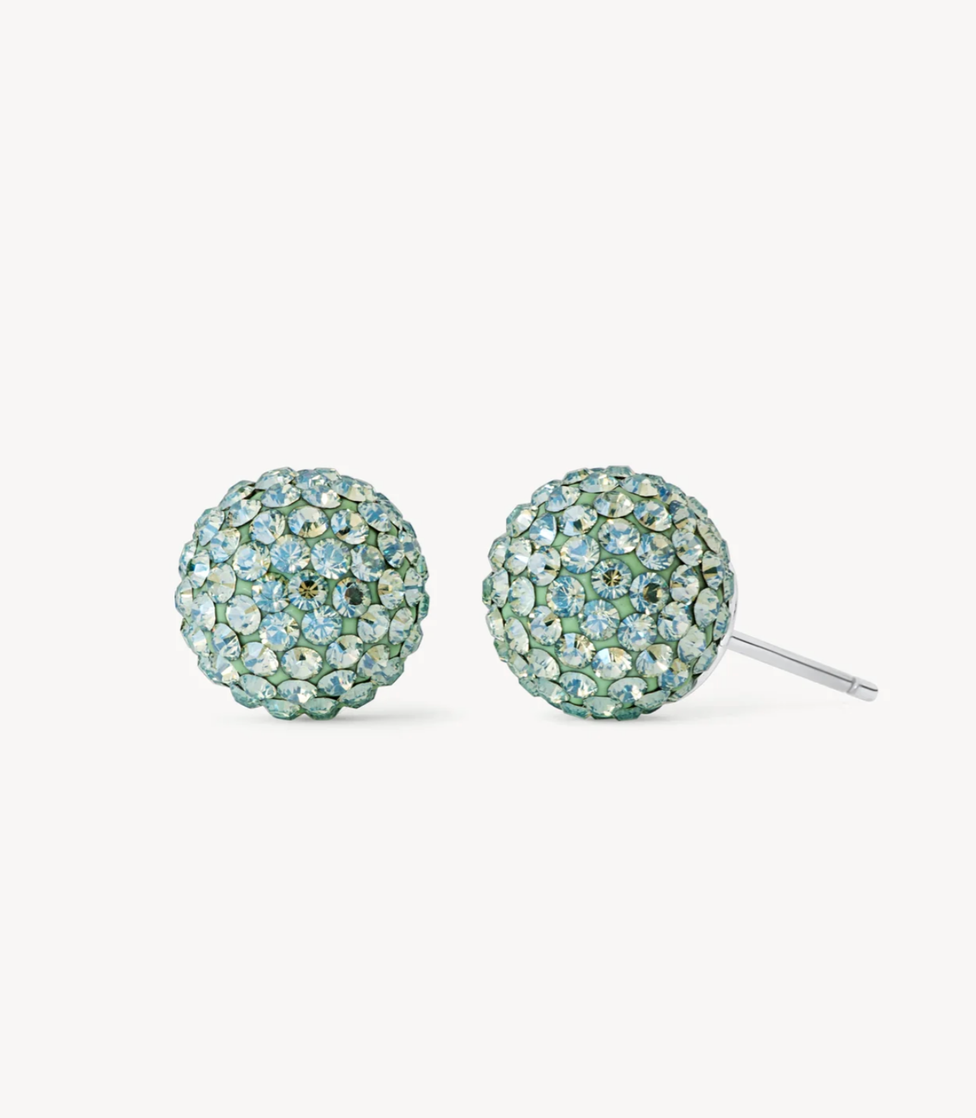 Pistachio Sparkle Ball Stud Earrings