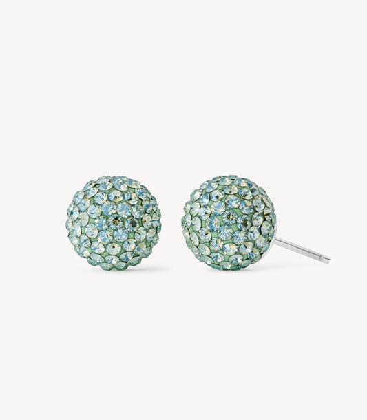 Pistachio Sparkle Ball Stud Earrings