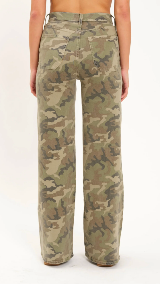 Far Out High Rise Wide Leg ~ Hideaway (Camo)