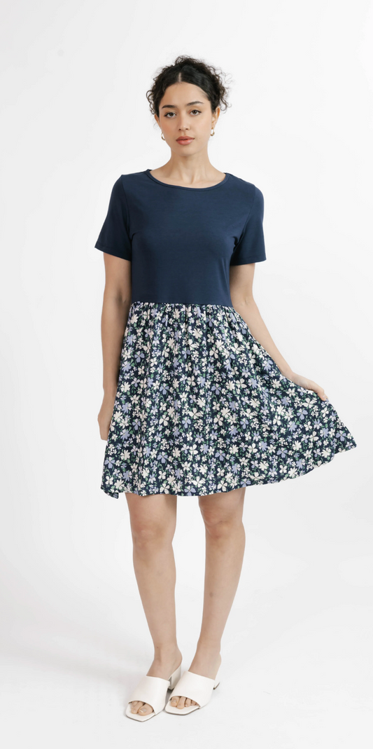 Andi Mini Dress ~ Navy Floral