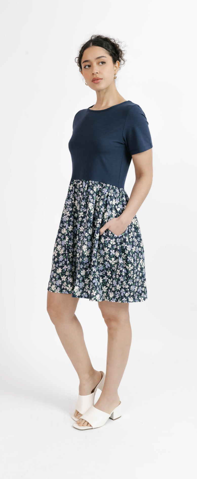 Andi Mini Dress ~ Navy Floral